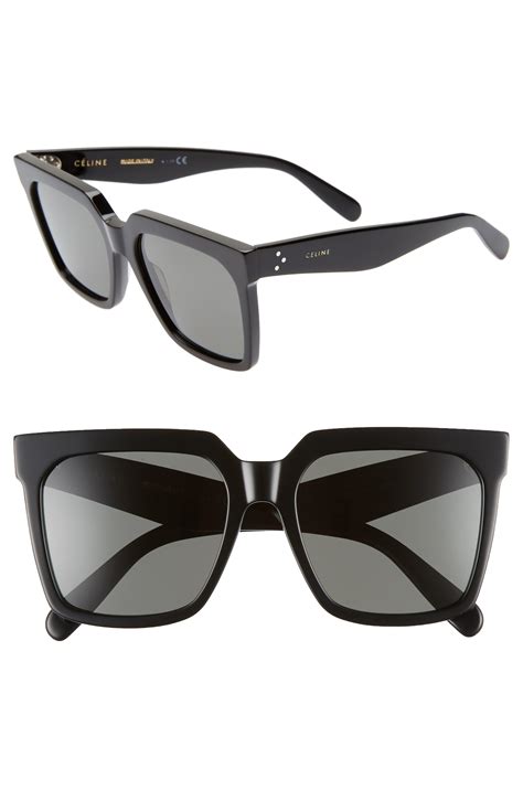 celine 55mm square sunglasses|celine 50mm polarized square sunglasses.